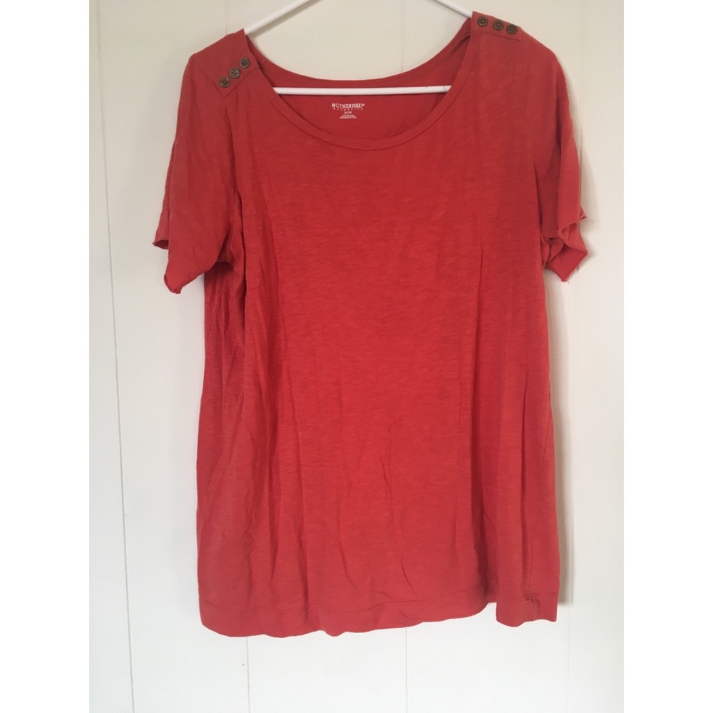 Rust colored loose fitting maternity top